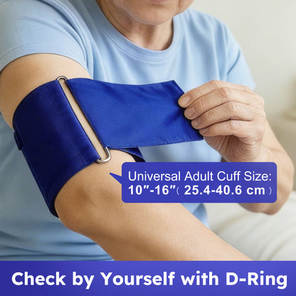 LotFancy Aneroid Sphygmomanometer, Manual Blood Pressure Cuff with D-Ring, BP Cuff 10"-16",Blue