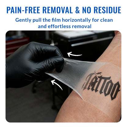 LotFancy Tattoo Aftercare Bandage, 8” x 8 yd Roll, Waterproof Professional Tattoo Wrap for Healing, Sterile, Breathable Transparent Film Dressing for Wound Care, Strong Seal, Shower Safe
