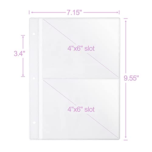 LotFancy 15 Recipe Cards Protectors and 5 Dividers, 18 Labels, Recipe Binder Refills, Durable Sheet Sleeves and Tabbed Dividers, 2 Slots per Page