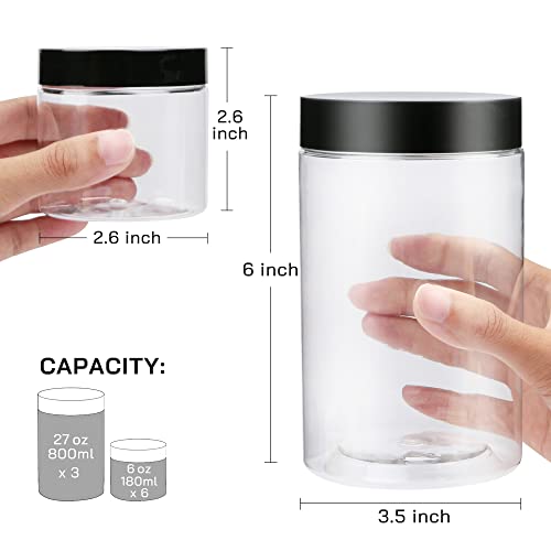 LotFancy plastic jars with lids