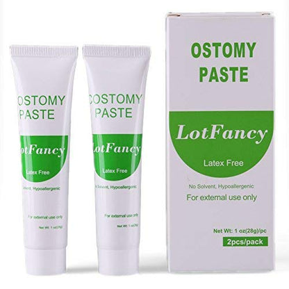 Ostomy Paste for Stoma Colostomy Ileostomy Skin Barriers by LotFancy, 1-OZ Tube, Pack of 2