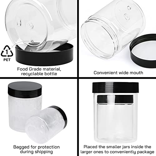 LotFancy plastic jars with lids