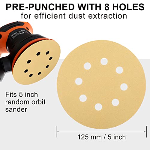 LotFancy Dustless Hook-and-Loop Sanding Disc Sander Paper