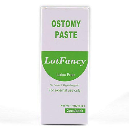 Ostomy Paste for Stoma Colostomy Ileostomy Skin Barriers by LotFancy, 1-OZ Tube, Pack of 2