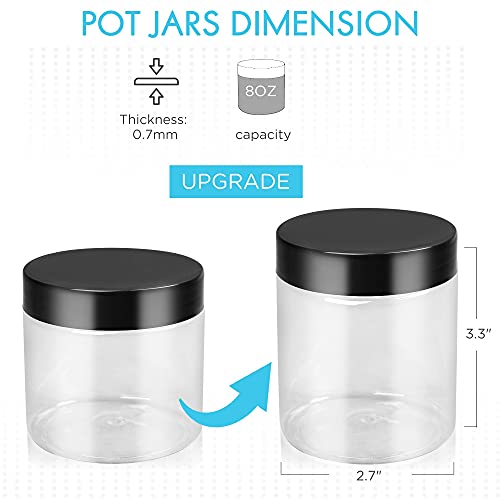 LotFancy plastic jars with lids