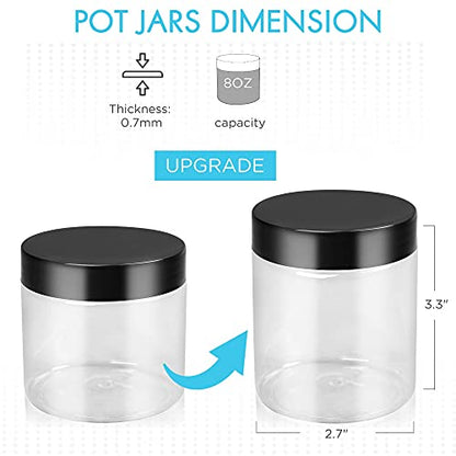 LotFancy plastic jars with lids