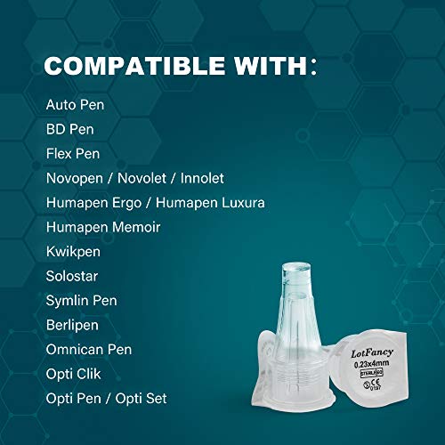 LotFancy Insulin Pen Needles, Pack of 210, 4mm x 32G (5/32”), Diabetic Pen Needles for Insulin Injections