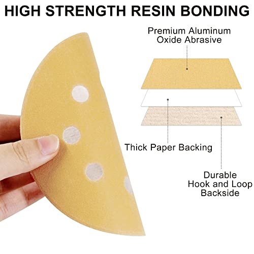 LotFancy Dustless Hook-and-Loop Sanding Disc Sander Paper