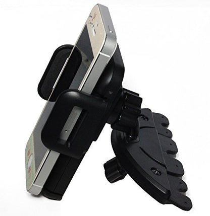 LotFancy Cell Phone Holder, Mobile Phone Car Mount, Universal CD Slot Cradle for iPhone Xs Max XR X 8 7 7Plus 6 6Plus 5S 5 5C Samsung Galaxy S7 Edge 6S 5 Smartphones GPS