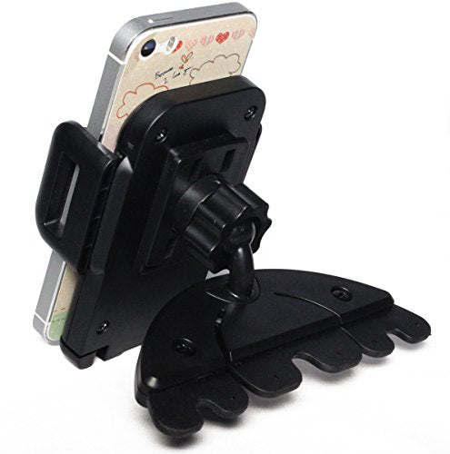 LotFancy Cell Phone Holder, Mobile Phone Car Mount, Universal CD Slot Cradle for iPhone Xs Max XR X 8 7 7Plus 6 6Plus 5S 5 5C Samsung Galaxy S7 Edge 6S 5 Smartphones GPS
