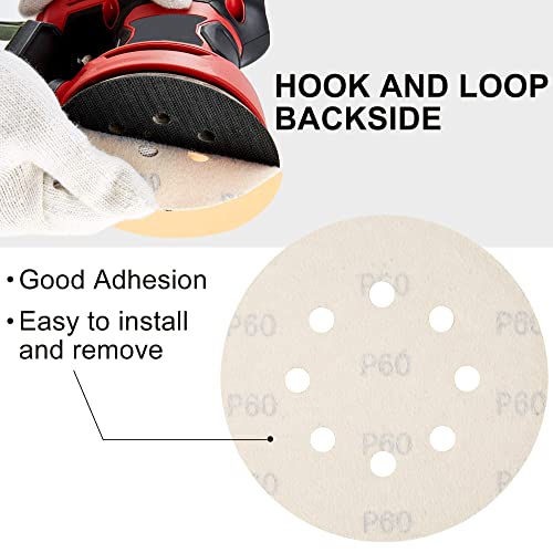 LotFancy Dustless Hook-and-Loop Sanding Disc Sander Paper