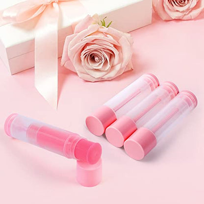 LotFancy 60 Lip Balm tubes Empty, 5.5ml (3/16 Oz) Lip Balm Container Tubes with White Caps, BPA Free & Leak Free, Refillable