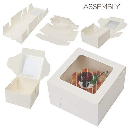 LotFancy 60 Packs Bakery Box with Window