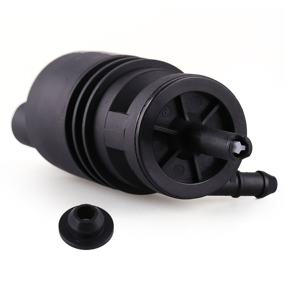 Windshield Washer Pump with Grommet for BMW Mercedes-Benz E46 E38 E39 E60 E65 X3 E53 X5 Z3 Z4, Replacement OEM NO. 67128362154 67128377612