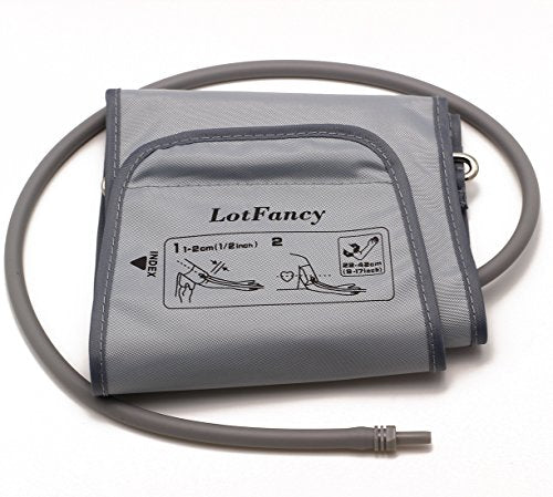 LotFancy Large Cuff Replacement (11"-17") for H-003D H-CR24 Omron Upper Arm Blood Pressure Monitor BP710 BP742 HEM-432C HEM-711AC HEM-712C HEM-712CLC ELITE7300IT, D Ring Included