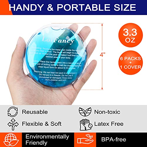 LotFancy Hand Warmer, Reusable Heat Pack, Click Activated, Instant Hot Cold Therapy Compress for Pain Relief