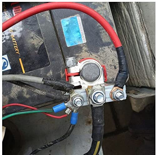 LotFancy Battery Terminal Connectors, Top Post Battery Terminals with Protective Covers, 3 Way Posts, Positive Negative for Auto Car Van Boat