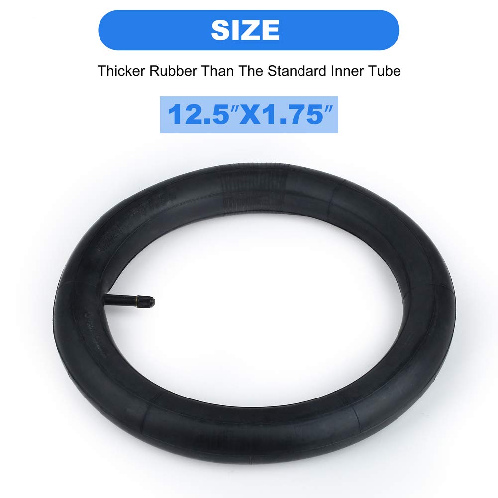 2 Pack 12.5'' x 1.75/2.15 Stroller Inner Tube, Front Wheel Replacement Tubes, Suitable for Bob Revolution (SE/Flex/Pro/Stroller Strides/Ironman), Baby Trend Expedition Series Jogger Stroller Tube