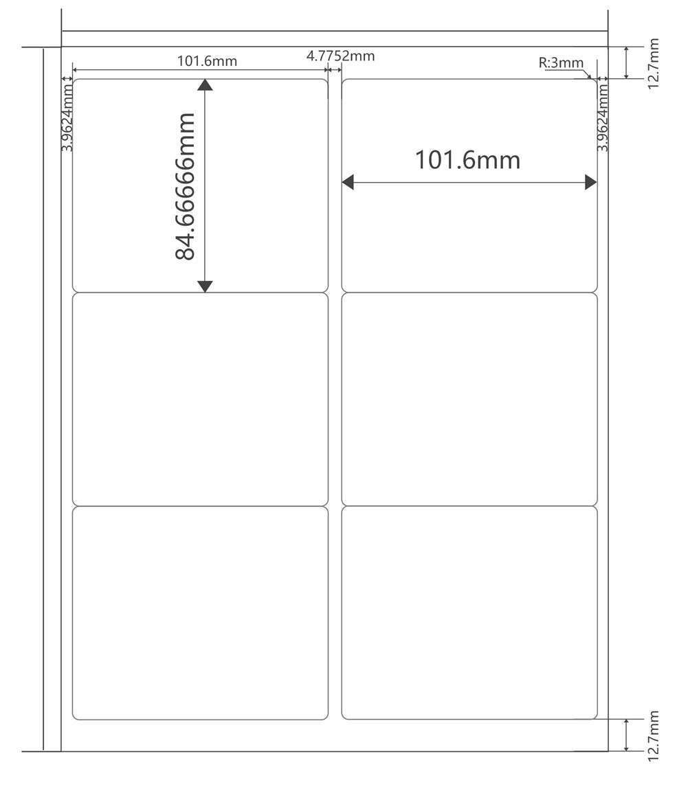 LotFancy 6-UP 75 Sheets Internet Shipping Labels 3-1/3" x 4" FBA Labels (6-UP,450 Labels)