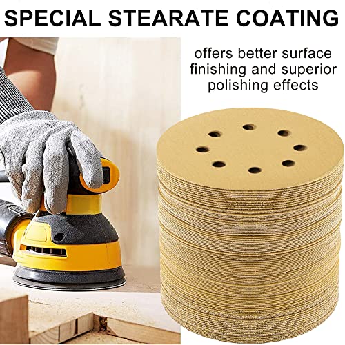 LotFancy Dustless Hook-and-Loop Sanding Disc Sander Paper