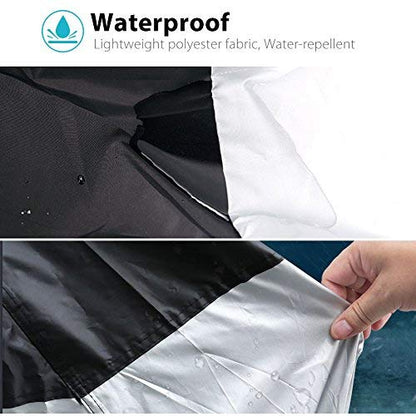 LotFancy Waterproof Motorcycle Cover, Lightweight Outdoor Protection from Rain UV Snow Dust Wind Proof Fits up to 89-Inch Scooter Bike, Motors, Dirt Bike and Road Bike, Choppers and Cruisers