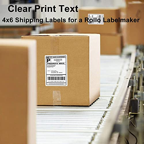 LotFancy 4" x 6" Direct Thermal Labels White Perforated Shipping Labels