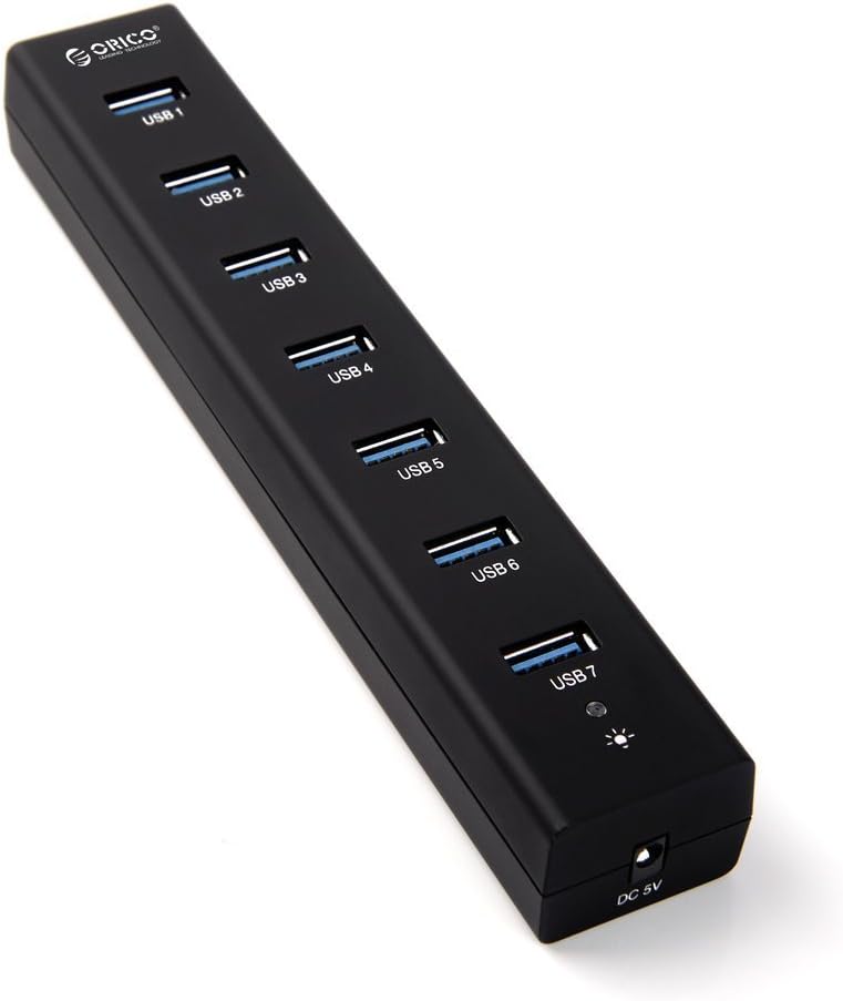 LotFancy 7 Port Superspeed USB 3.0 Hub with 3.3Ft. Cable