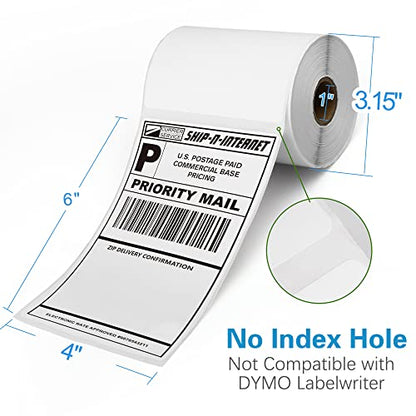 LotFancy 4" x 6" Direct Thermal Labels White Perforated Shipping Labels