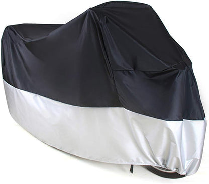 LotFancy Motorcycle Cover - All Weather Deluxe Waterproof Bike Tarp for Scooter Moped Cruiser etc.