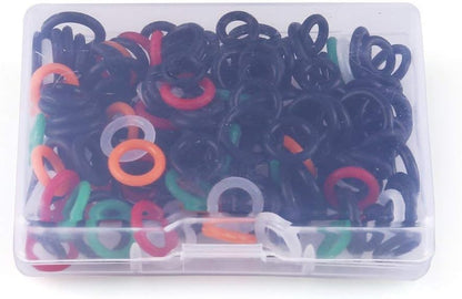 LotFancy 150PCS Wacky Worm O-Rings for Soft Stickbaits, Fits 3",4"&5", 6" Senkos, with Plastic Storage Case