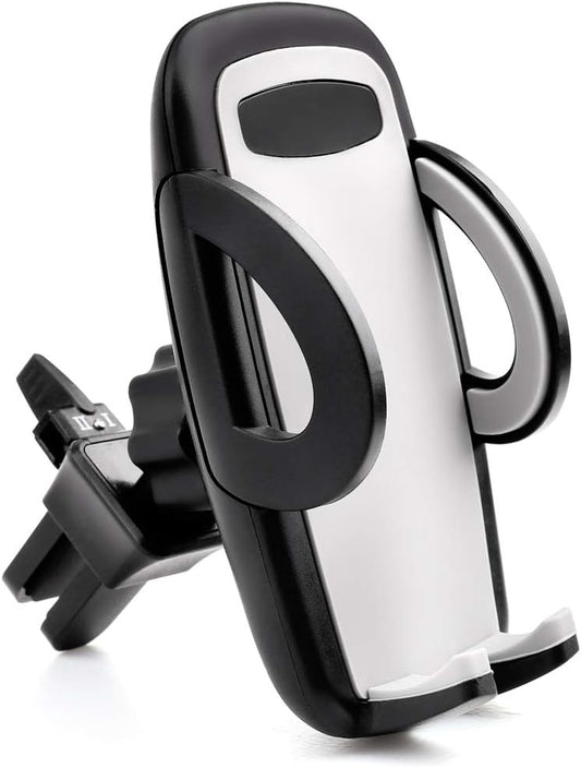 LotFancy Air Vent Car Phone Mount, Universal Cell Phone Holder with 360°Rotation, Mobile Phone Car Mount Cradle with One Touch Design Compatible with Phone 11 Pro Max/XR/XS Max/XS/X/8/8 Plus/7