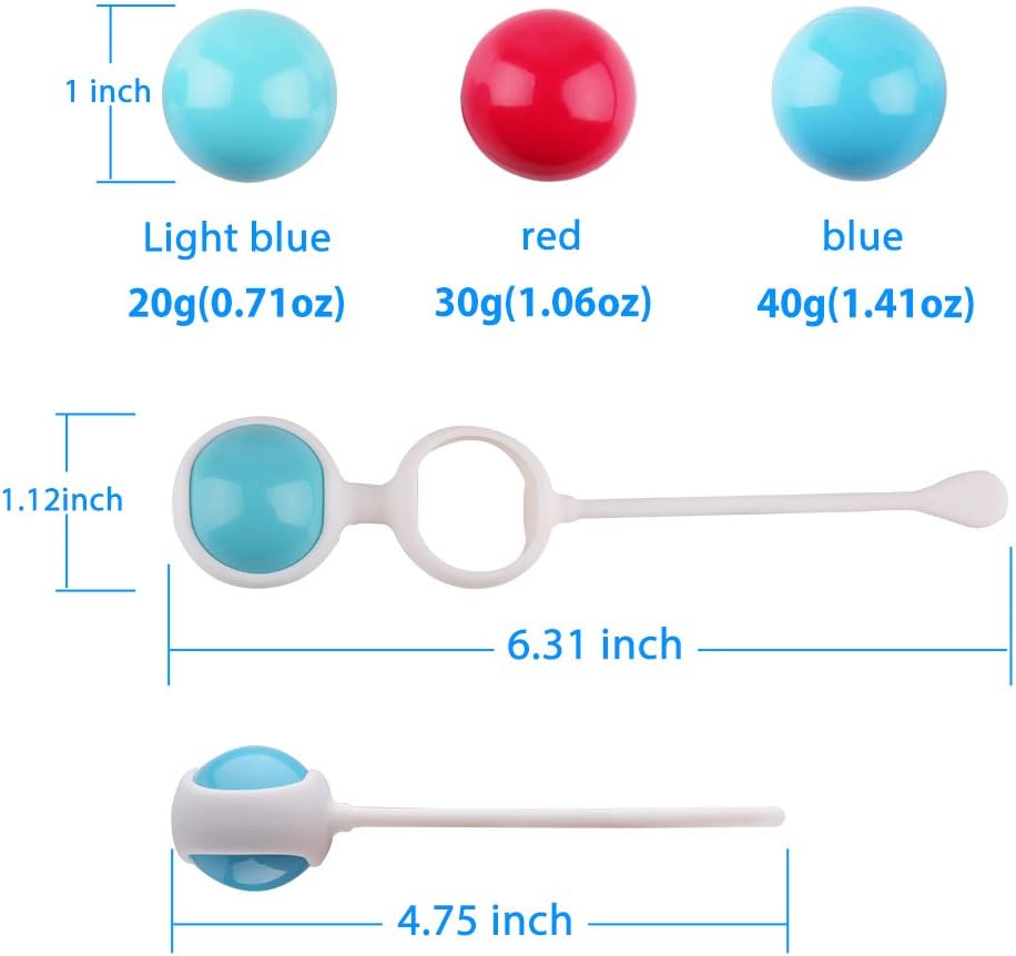 Kegel Balls for Women Tightening, Kegel Weights Exerciser for Beginners or Advanced, Ben Wa Balls Kit for Bladder Control Training, Pelvic Floor Exercises, Pregnancy Postpartum Recovery