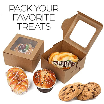 LotFancy 60 Packs Bakery Box with Window