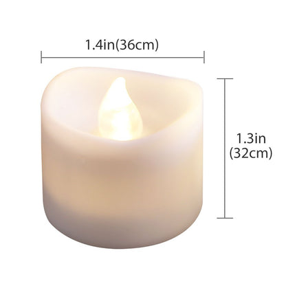 LotFancy Flameless Flickering Candles - Battery Operated Bright LED Tealight Candles Set - Electric Realistic Votive Candles, Warm White, Unscented, Pack of 12