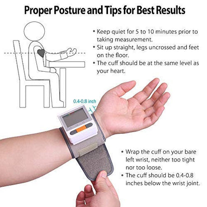 LotFancy Wrist Blood Pressure Monitor