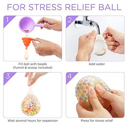 LotFancy Water Beads and Sensory Toys Kit (30000 Small /150 Medium/ 150 Large Water Pearls), Kids Non Toxic Gel Beads Gel Ball with 15 Balloons, 4 Tools for Fine Motor Skill Development, Mixed Color