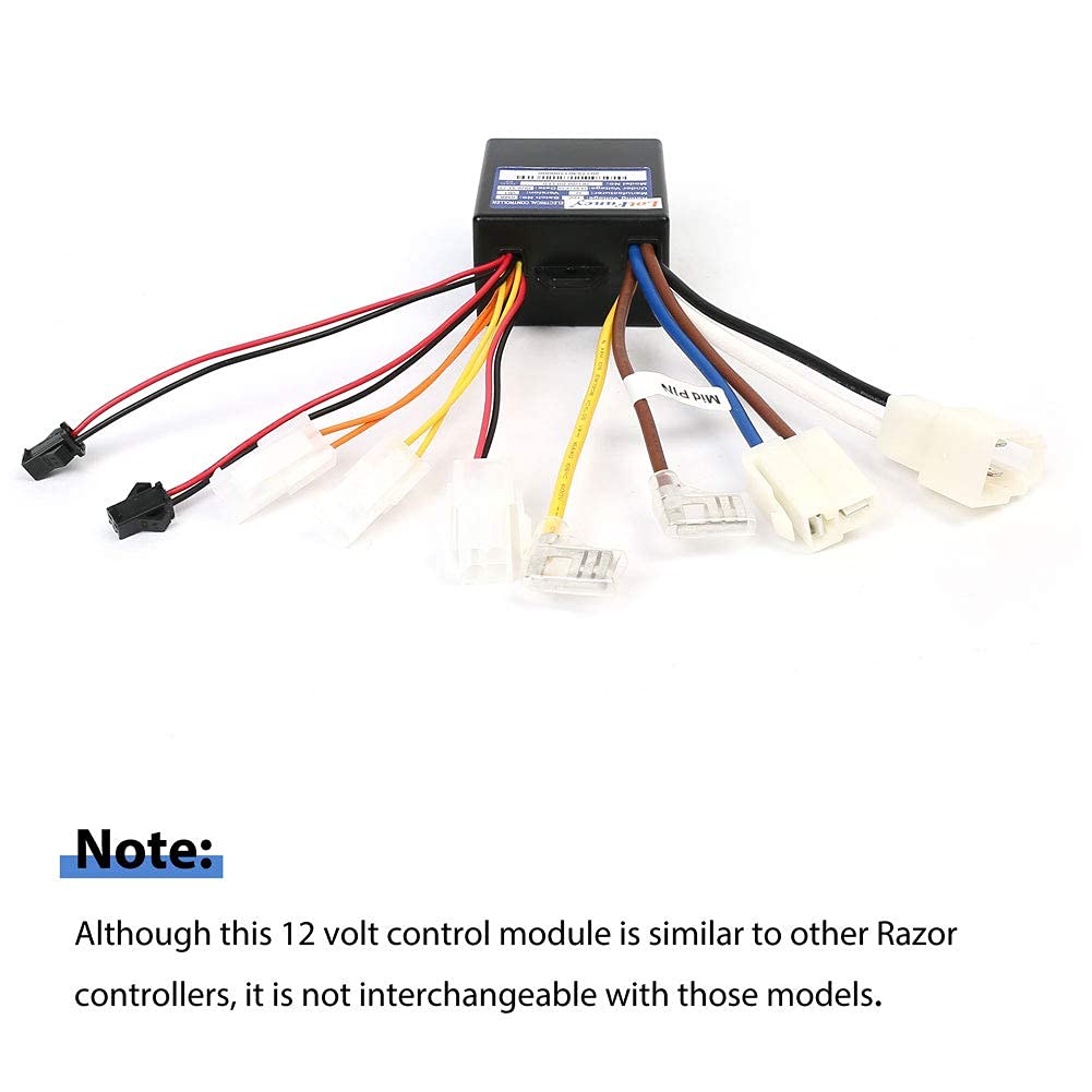 electrical bicycle controller zk1200-dh LotFancy 12V Controller for Razor Power Core E90 Glow (Version 1+), 9
