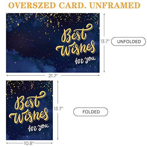 LotFancy Going Away Party Decorations, Jumbo Farewell Card for Coworkers, Happy Retirement Party Supplies, Goodbye Gift Card, Good Luck Office Greeting Card (No Envelope)