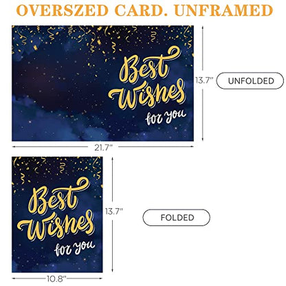 LotFancy Going Away Party Decorations, Jumbo Farewell Card for Coworkers, Happy Retirement Party Supplies, Goodbye Gift Card, Good Luck Office Greeting Card (No Envelope)