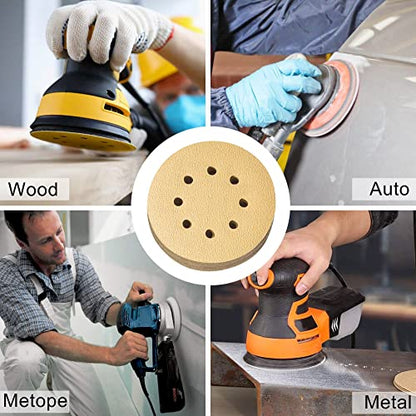 LotFancy Dustless Hook-and-Loop Sanding Disc Sander Paper