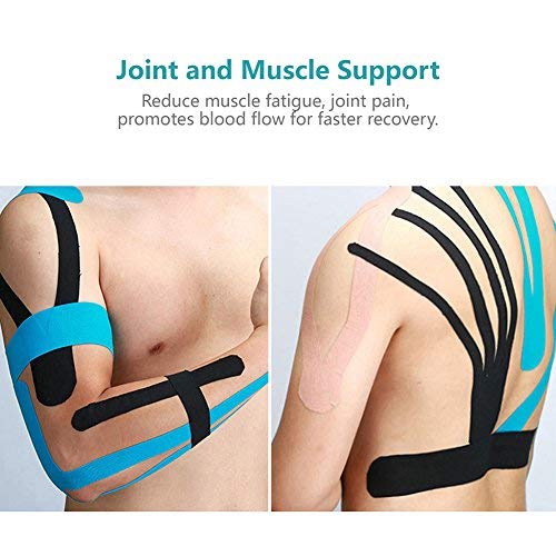 Kinesiology Tape - LotFancy Athletic Sports Tape for Knee Shoulder Elbow Ankle Muscle