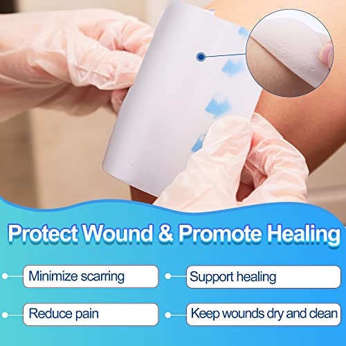 LotFancy Hydrocolloid Dressing, 14 Count, Thin Hydrocolloid Bandages, Waterproof Wound Dressing Pad, Healing Patches for Blister, Bed Sore, Burn, Pressure Ulcer