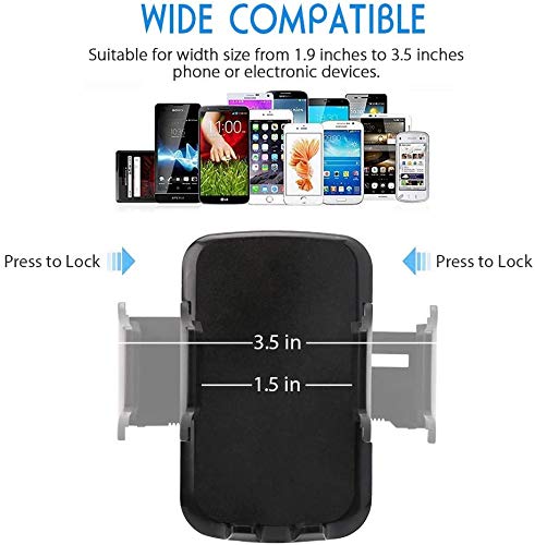 LotFancy Cell Phone Holder, Mobile Phone Car Mount, Windshield Dashboard Cradle for GPS iPhone Xs Max XR 8Plus 8 7 7Plus 6 6Plus 5S 5 5C Samsung Galaxy S8 S7 Edge 6S Smartphones