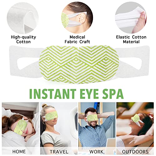 MEDLOT Heated Eye Mask, 20 Steam Eye Masks for Dry Eyes, Puffy Eyes, Dark Circles, Stye, Moist Heat Eye Mask for Sleeping, SPA, Disposable Warm Compress with Ear Straps, Unscented, Mother's Day Gift