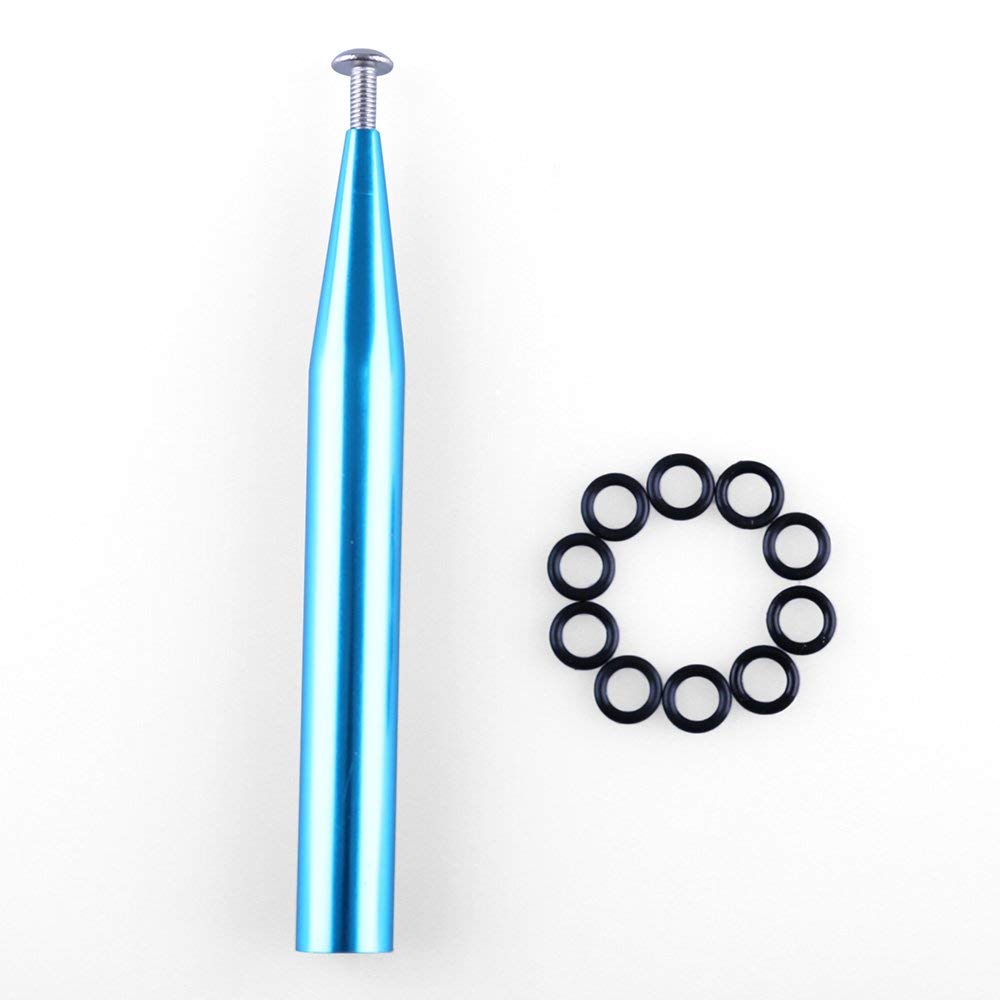 LotFancy Aluminum Alloy Wacky Worm Rig Tool and 10PCS O-Rings Kits for 4"&5" Senko & StickBaits