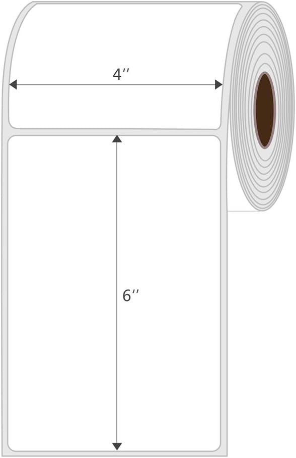 White Blank Postage Mailing Labels, Permanent Adhesive, 20 Rolls, 5000 Labels