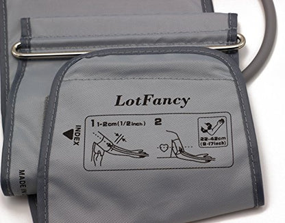 LotFancy Large Cuff Replacement (11"-17") for H-003D H-CR24 Omron Upper Arm Blood Pressure Monitor BP710 BP742 HEM-432C HEM-711AC HEM-712C HEM-712CLC ELITE7300IT, D Ring Included