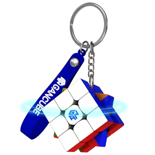 GAN 330 Keychain Cube, 3x3 Mini Key Ring, 3by3 Small Sitckerless Speed Cube, Standard Version, 1.2 Inch