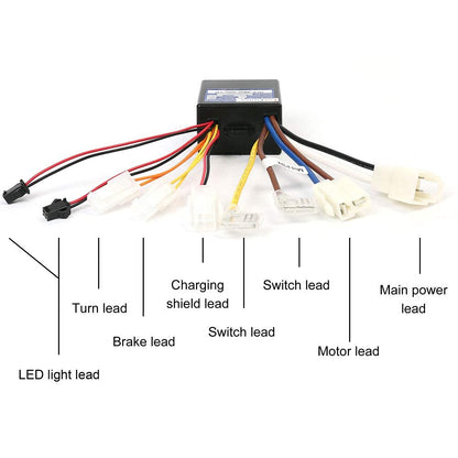 LotFancy 12V Controller for Razor Power Core E90 Glow (Version 1+), 9 Connectors, Model Number: ZK1200-DH-LED, Scooter Control Module Replacement