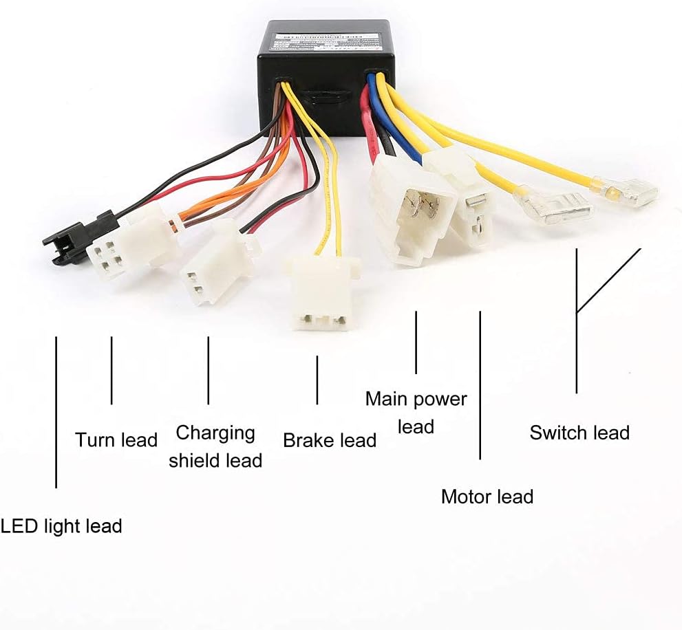 LotFancy 24V Controller for Razor E100 Glow (All Versions), 9 Connectors, Model Number: ZK2400-DP-LED